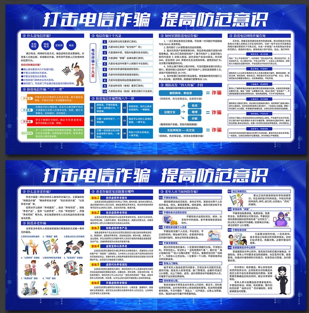 预防电信诈骗宣传宣传栏展板 (12)