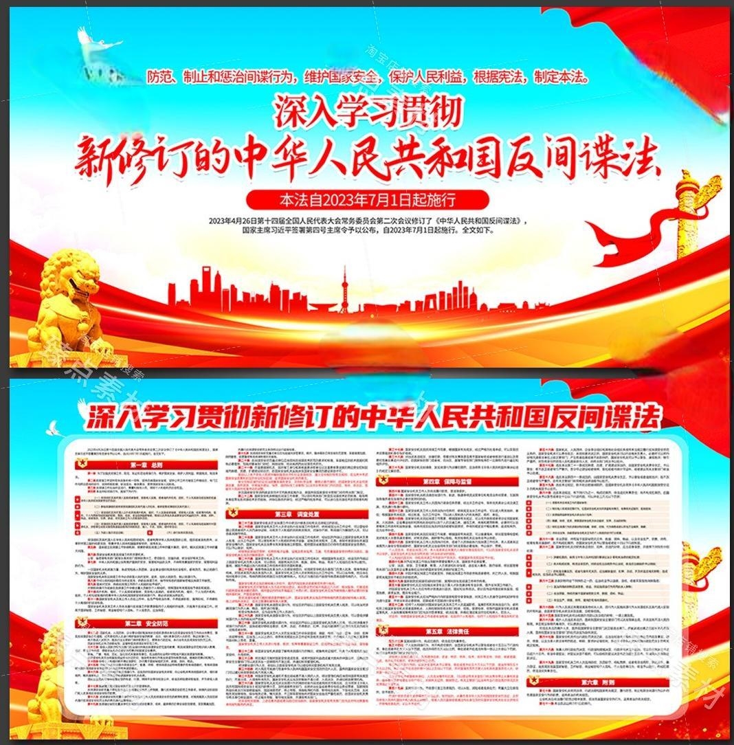 新修订反间谍法展板宣传栏 (1)