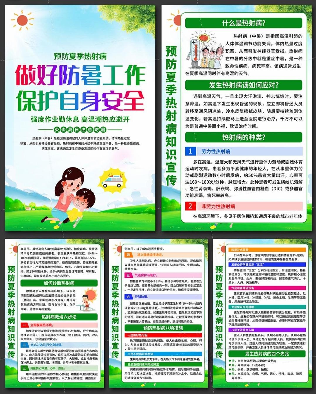 夏季防暑降温健康教育海报挂画 (4)