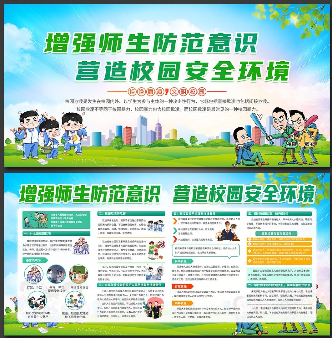 预防反对校园欺凌暴力展板宣传栏 (6)
