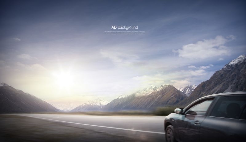 动感酷炫汽车户外广告宣传背景海报 (5)