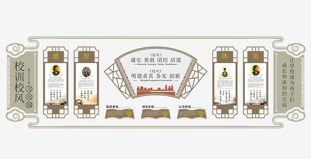 学校校园文化墙形象墙107