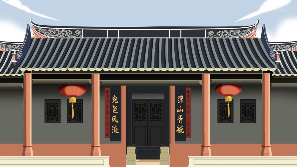 古建筑中国风国潮城市海报插画扁平印象地标 (49)
