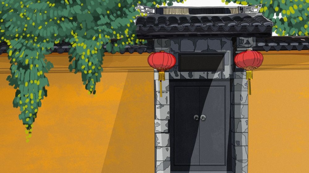 古建筑中国风国潮城市海报插画扁平印象地标 (28)