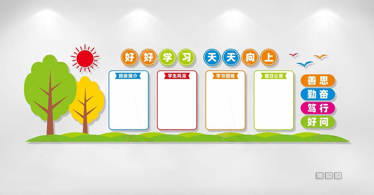 学校校园班级学习园地文化墙 (18)