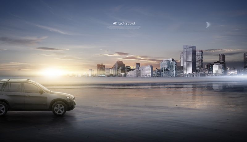 动感酷炫汽车户外广告宣传背景海报 (18)