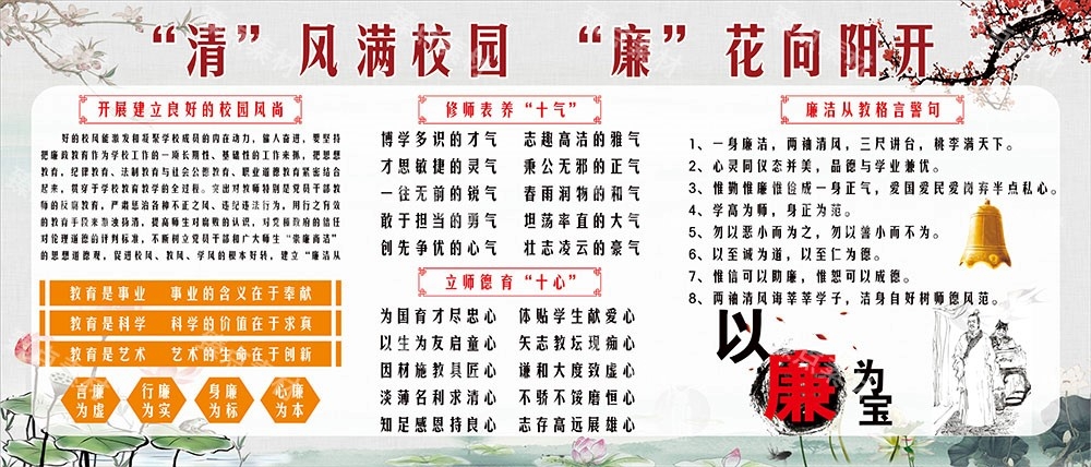 创清廉学校文化进校园宣传栏展板 (11)