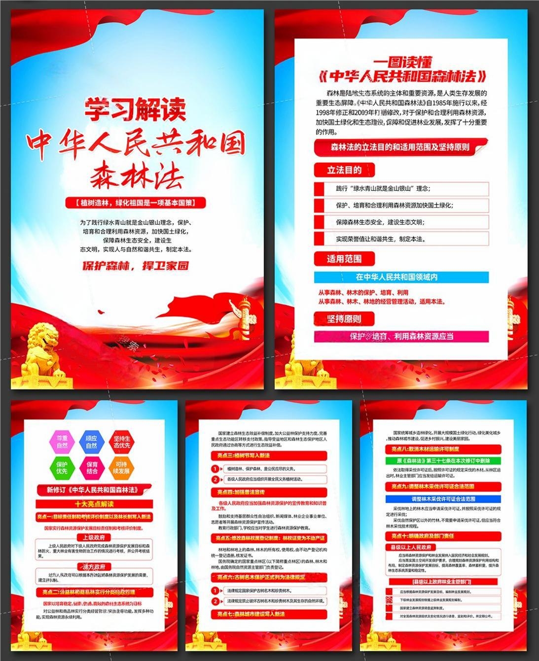 中华人民共和国森林法海报挂画 (2)