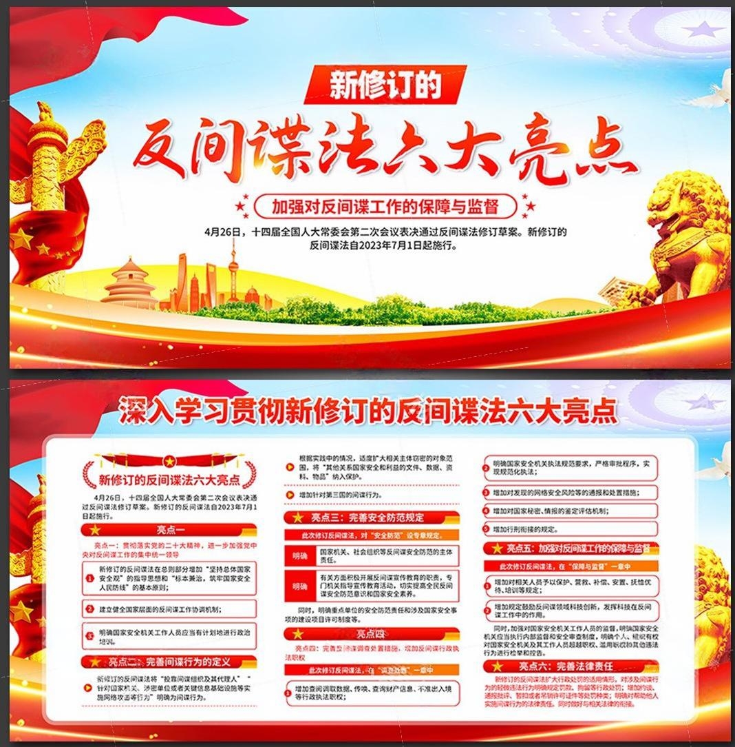 新修订反间谍法展板宣传栏 (3)
