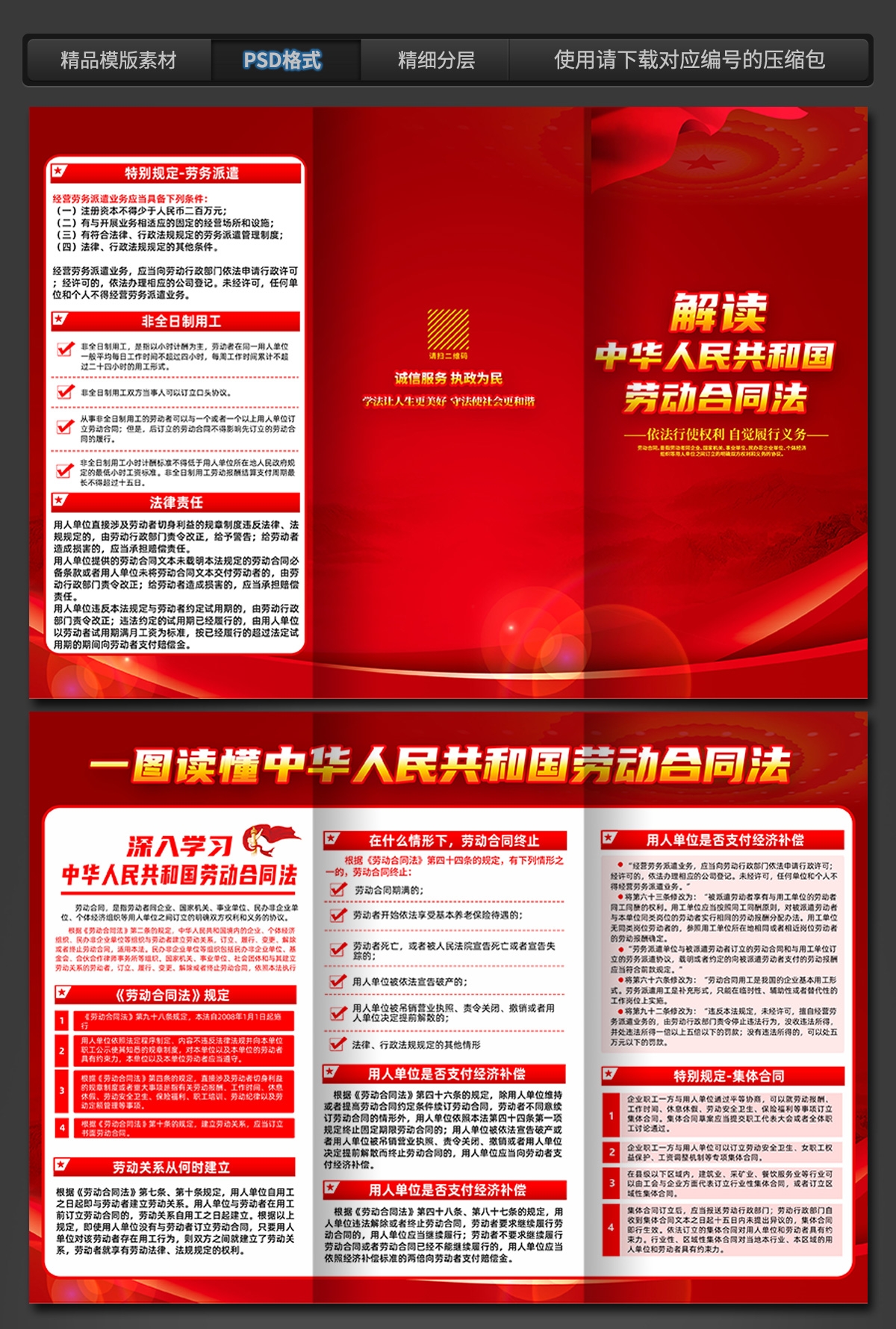 中华人民共和国劳动合同法宣传三折页 (2)