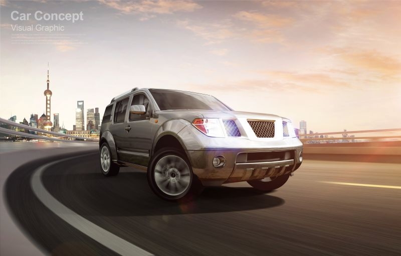 动感酷炫汽车户外广告宣传背景海报 (22)