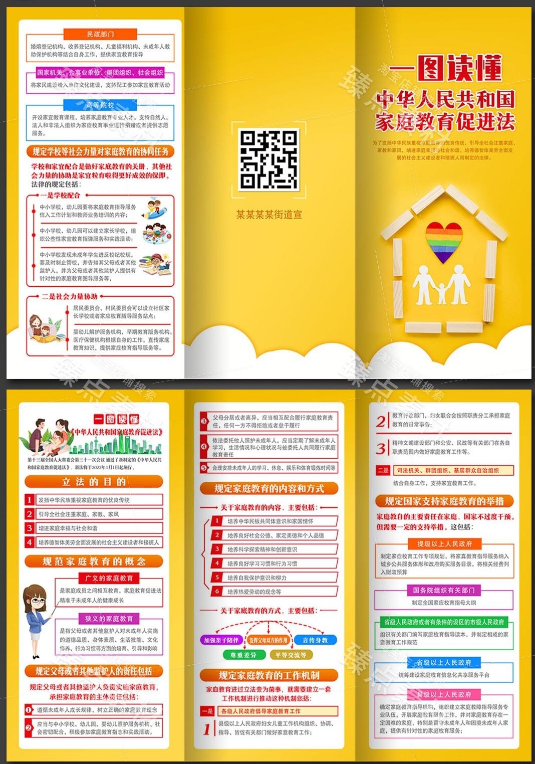 家庭教育促进法三折页 (2)