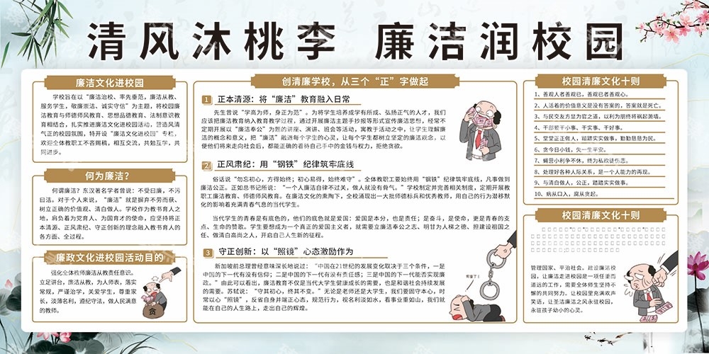 创清廉学校文化进校园宣传栏展板 (17)