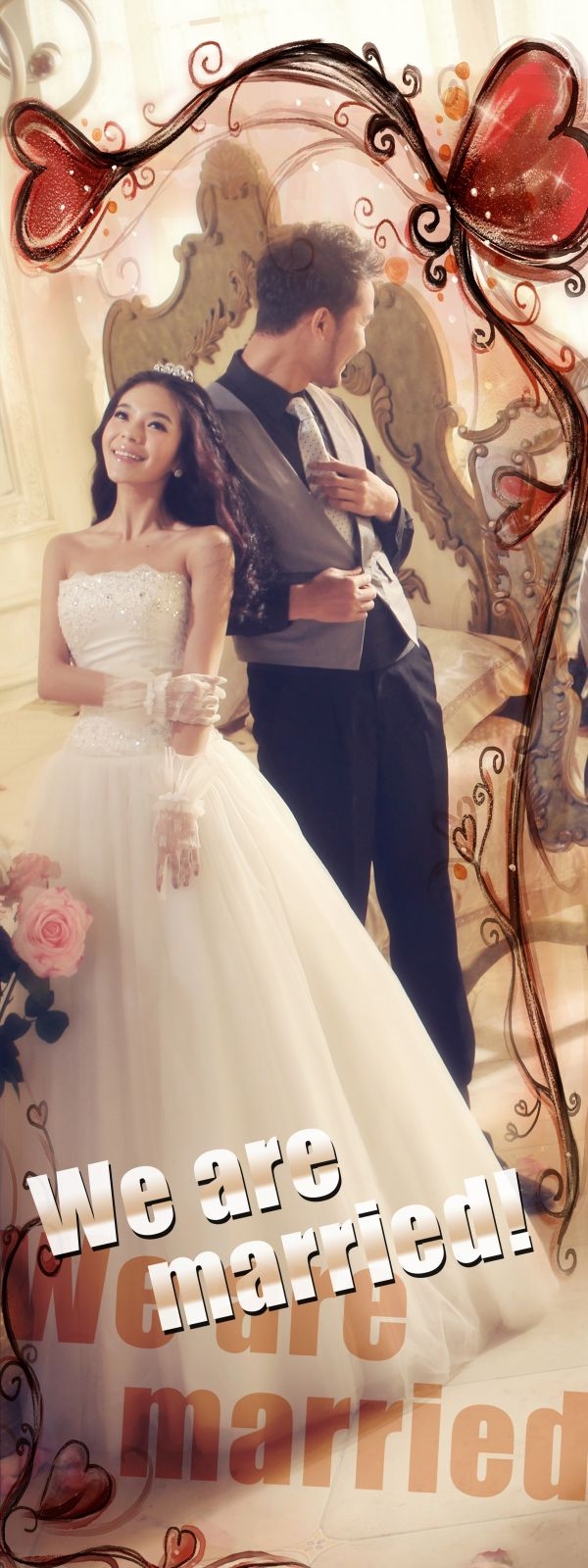 时尚唯美婚庆婚礼海报展架易拉宝素材 (33)