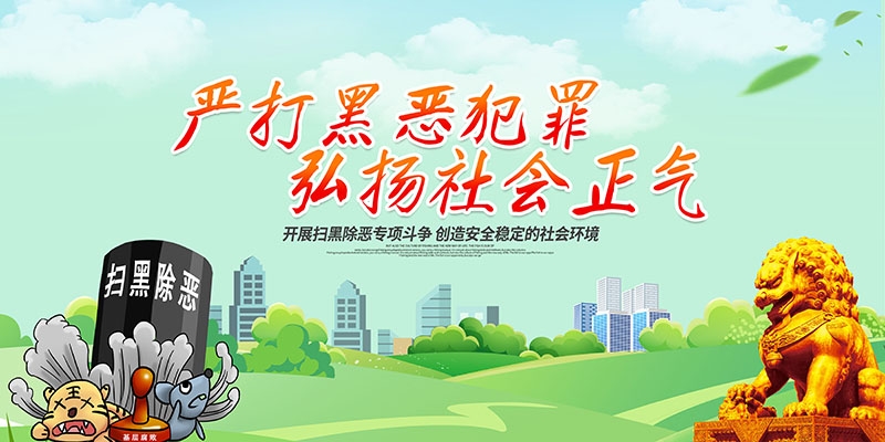 扫黑除恶展板背景宣传栏 (13)