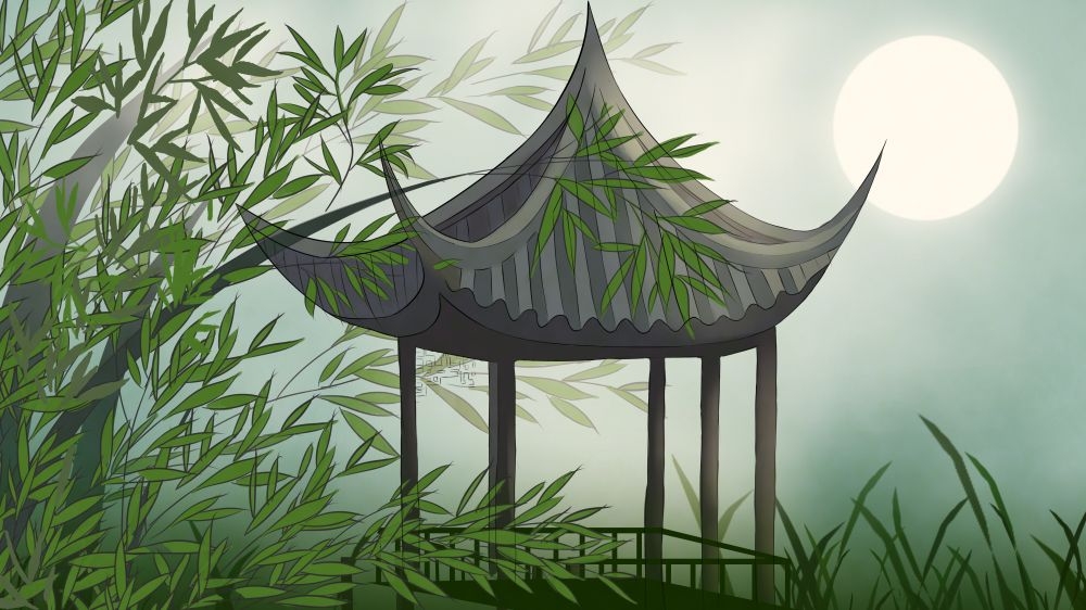 古建筑中国风国潮城市海报插画扁平印象地标 (41)