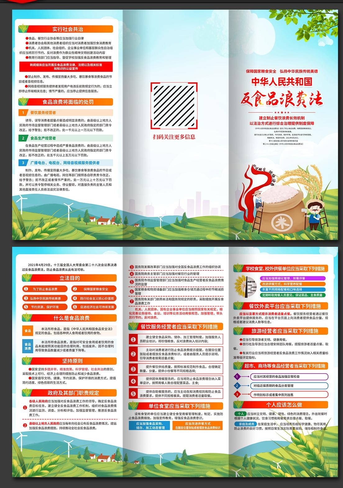 反食品浪费法宣传三折页 (2)