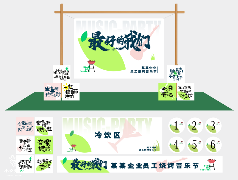 春季春日花朵鲜艳元素美陈门头拱门物料 (41)