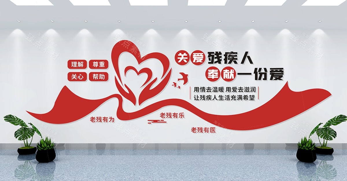 关爱残疾人之家康复中心文化墙 (30)
