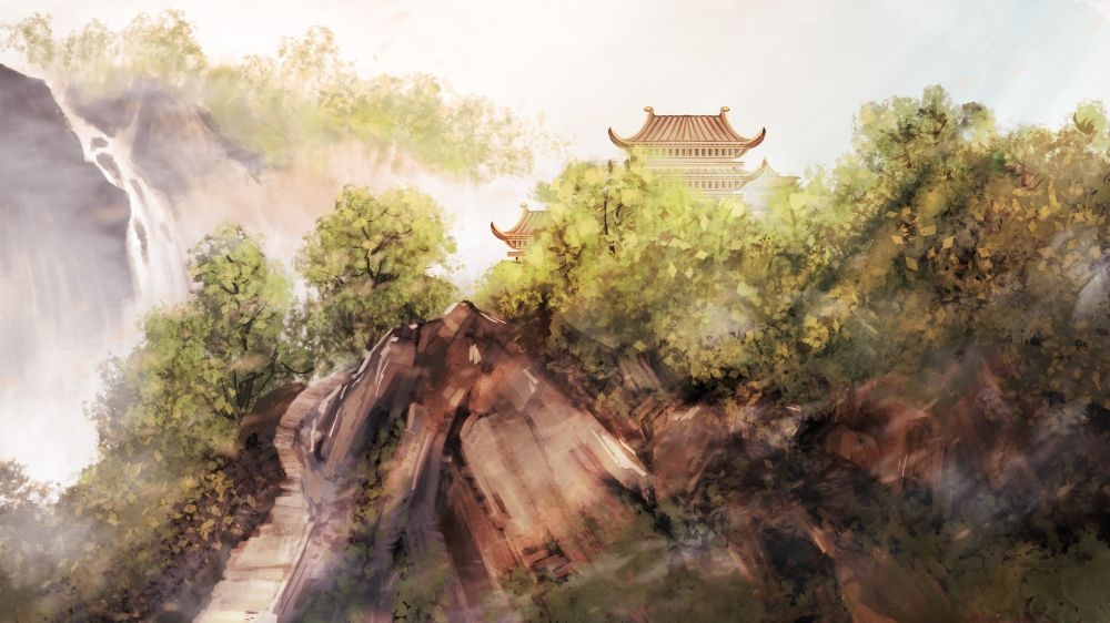 古建筑中国风国潮城市海报插画扁平印象地标 (69)
