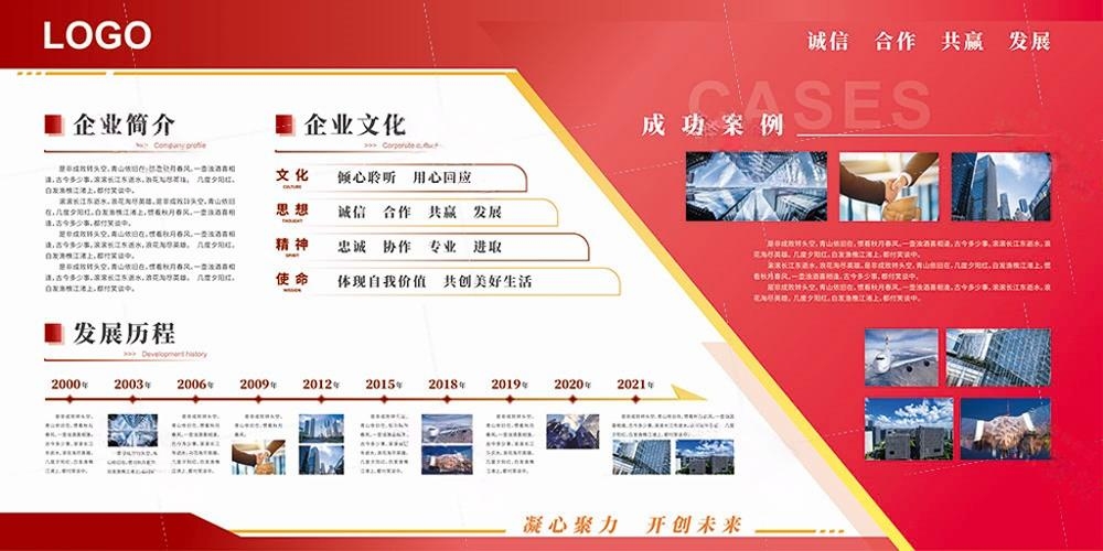 企业公司简介文化发展历程展板 (3)