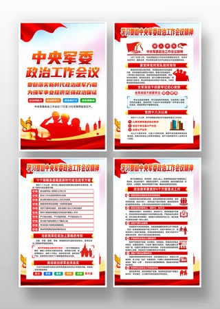 一图读懂中央军委政治工作会议精神挂图
