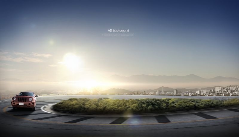 动感酷炫汽车户外广告宣传背景海报 (13)