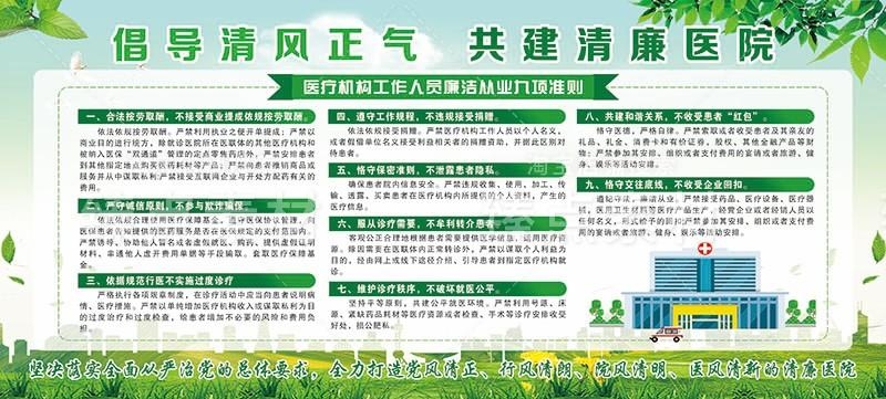 清廉廉洁文化进医院宣传展板廉洁行医九项准则 (15)