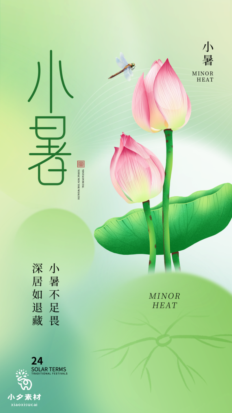 小暑节气海报易拉宝展架158