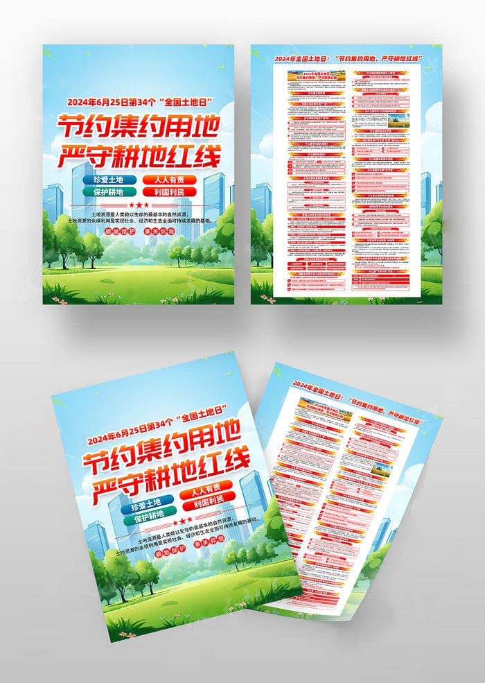 2024年第34个全国土地日宣传单DM单页 (1)