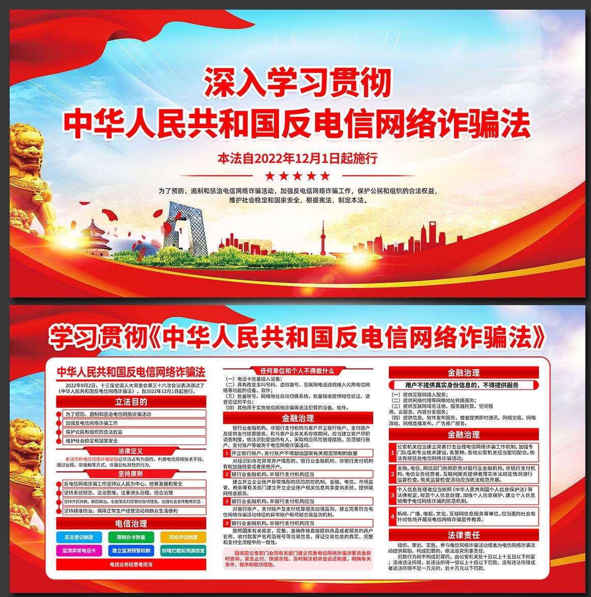 反电信网络诈骗法展板宣传栏 (2)