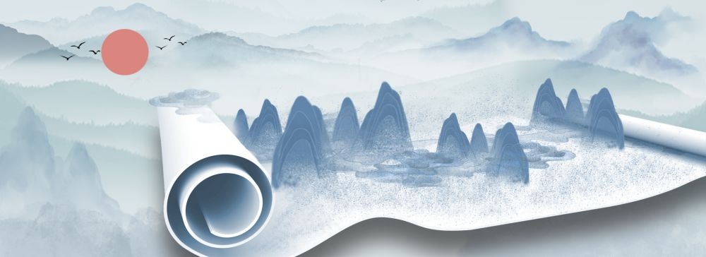 房地产围挡广告宣传主视觉KV卷轴海报背景展板模板