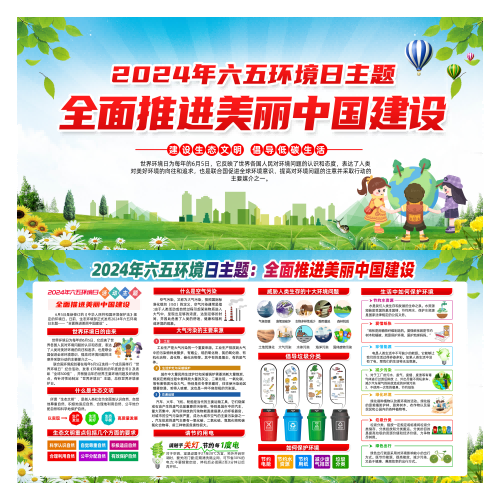 2024年世界环境日展板海报宣传栏六五环境日图片素材2
