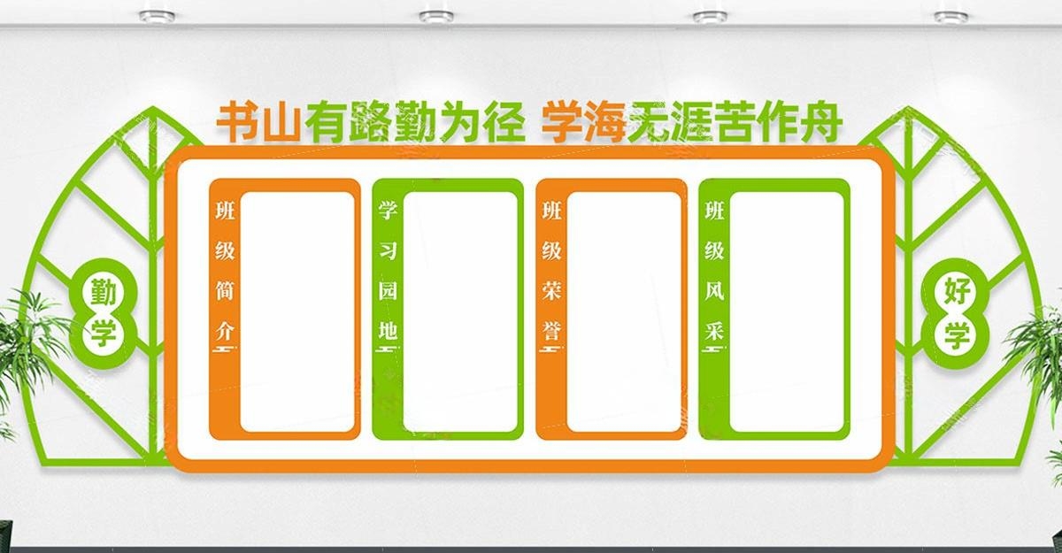学校校园班级学习园地文化墙 (4)