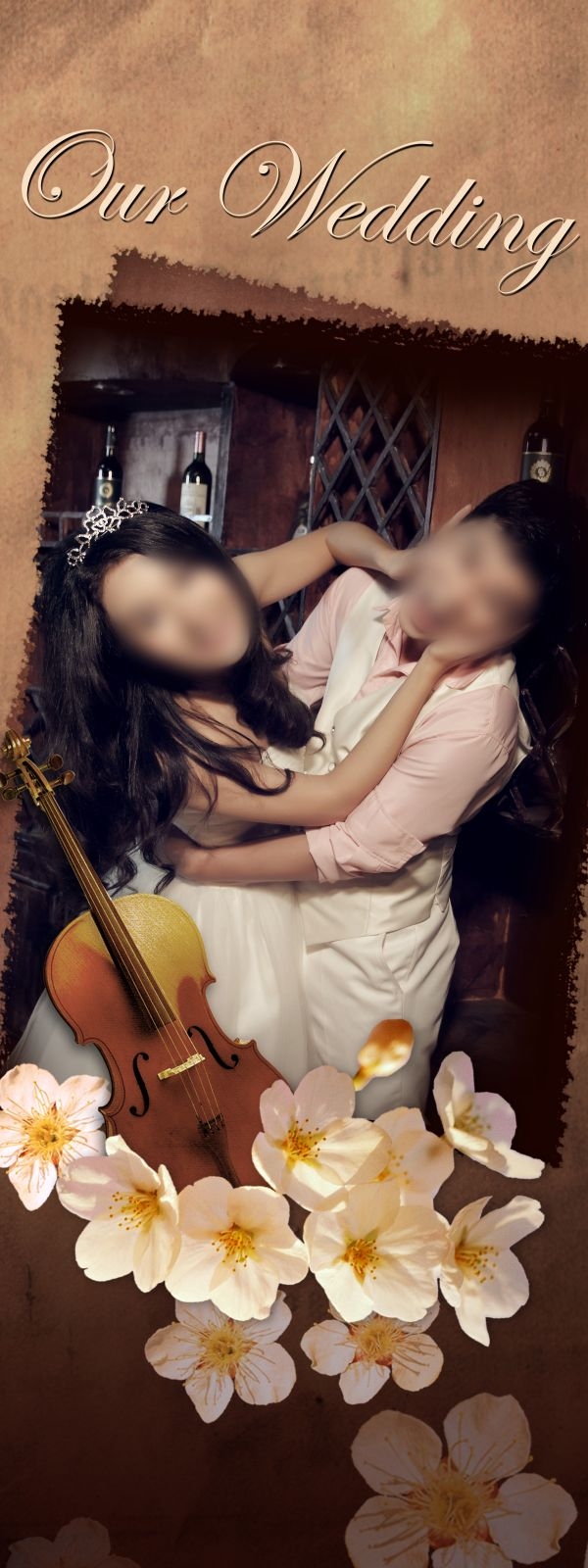 时尚唯美婚庆婚礼海报展架易拉宝素材 (86)