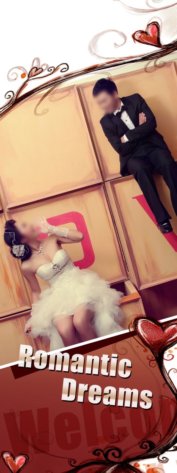 影楼婚纱婚庆迎宾展架促销宣传易拉宝素材 (28)