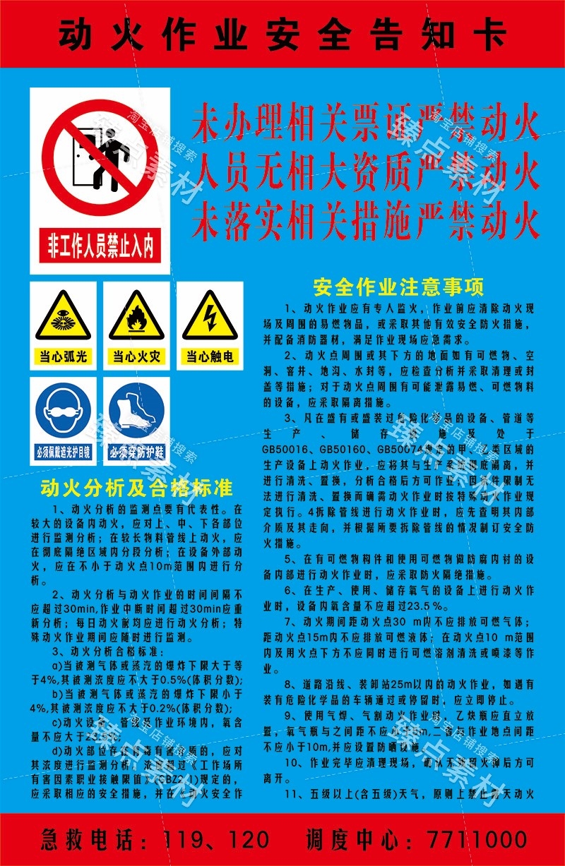 动火作业安全风险告知牌 (19)