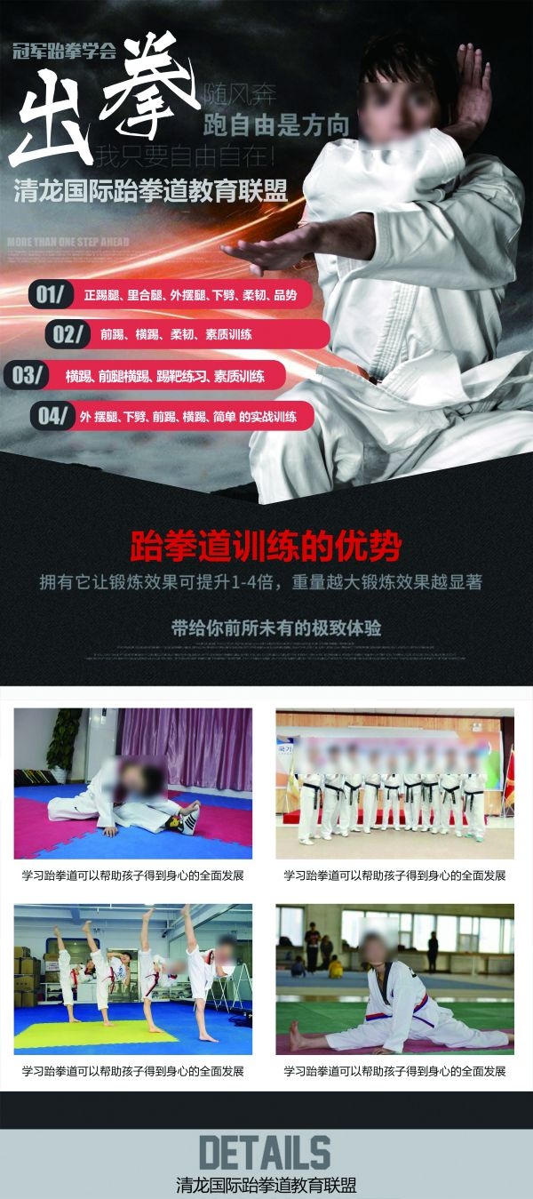 教育培训海报跆拳道展架易拉宝素材 (6)