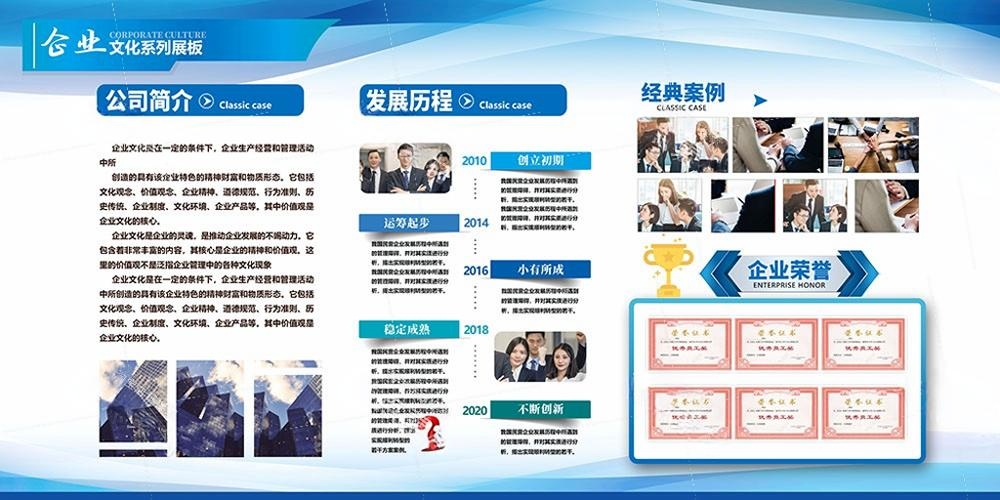企业公司简介文化发展历程展板 (4)