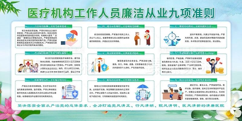 清廉廉洁文化进医院宣传展板廉洁行医九项准则 (12)