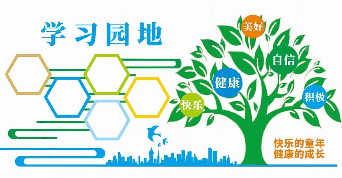 学校校园班级学习园地文化墙 (2)