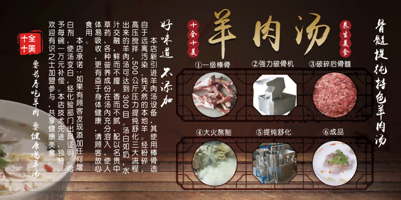 复古羊肉汤馆装饰画壁画展板海报 (11)