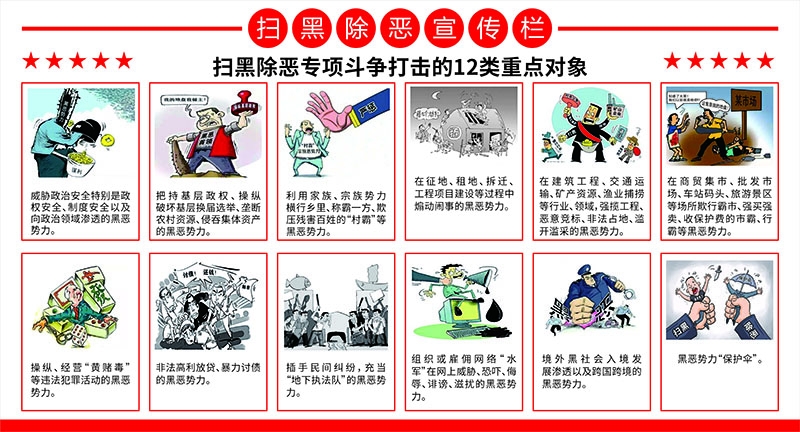 扫黑除恶展板背景宣传栏 (16)
