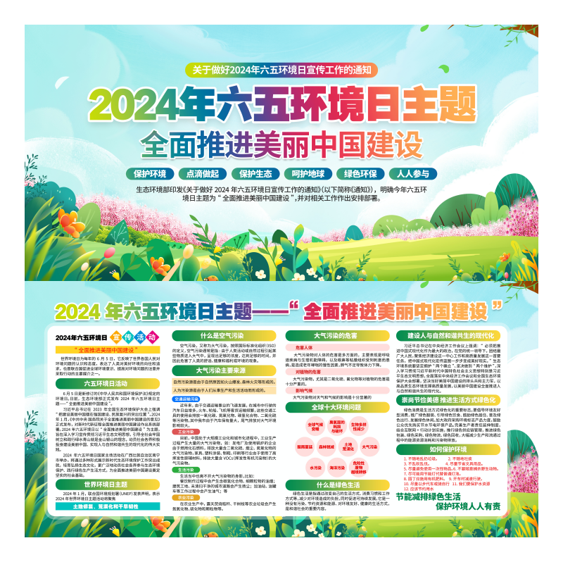 2024年世界环境日展板海报宣传栏六五环境日图片素材9