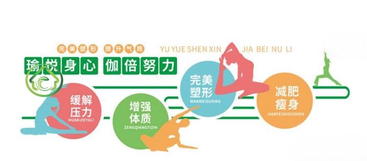 瑜伽培训班教室背景形象文化墙 (10)