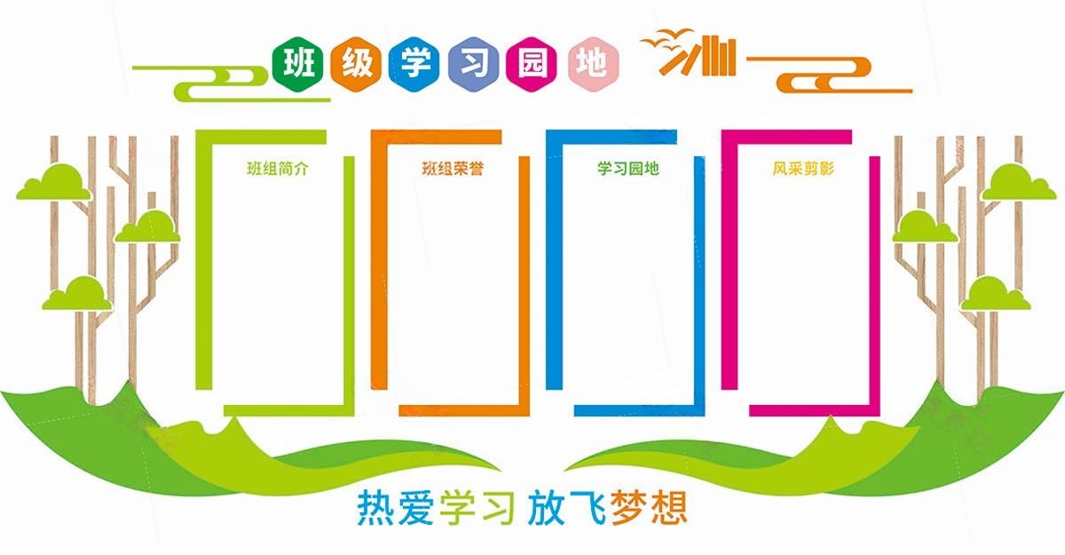 学校校园班级学习园地文化墙 (28)