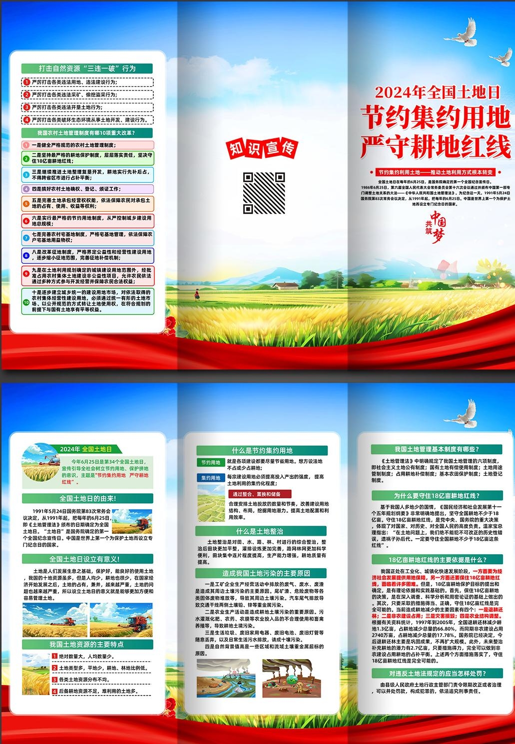 2024年第34个全国土地日宣传三折页 (3)