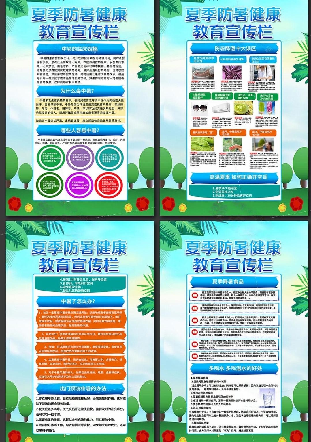 夏季防暑降温健康教育海报挂画 (8)