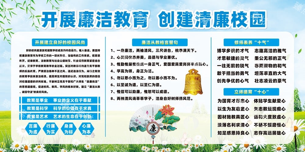 创清廉学校文化进校园宣传栏展板 (6)