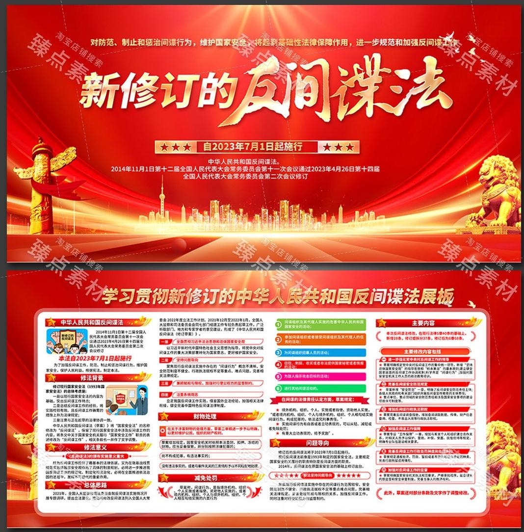 新修订反间谍法展板宣传栏 (5)